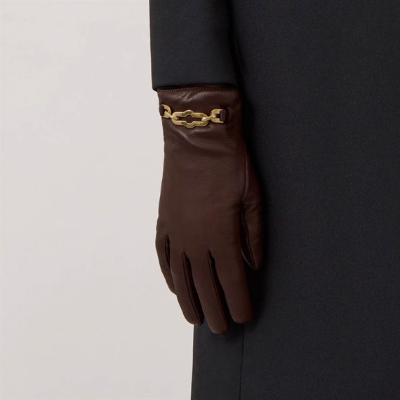 Mulberry Pimlico Gloves Ebony Nappa Leather